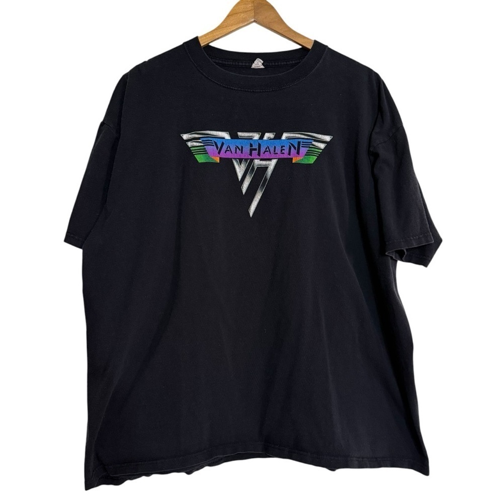 Van Halen World Tour Black Graphic T-Shirt Anvil Tag Vintage Men’s 2XL